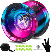 YOYOSTUDIO H17 dual purpose aluminum trick yoyo with strings, glove and case - view 2
