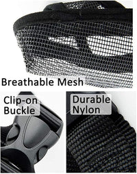 Crazy Felix Nylon Dog Muzzle for Small Medium Large Dogs Dachshund Beagle Poodle Labrador, Air Mesh Breathable and Drinkable Pet Mouth Guard for Anti-Biting Chewing Scavenging(M, Grey)