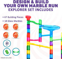 Marble Genius Marble Run Super Set, 150 Translucent Pieces - 85 Pieces - Explorer Set - image 3