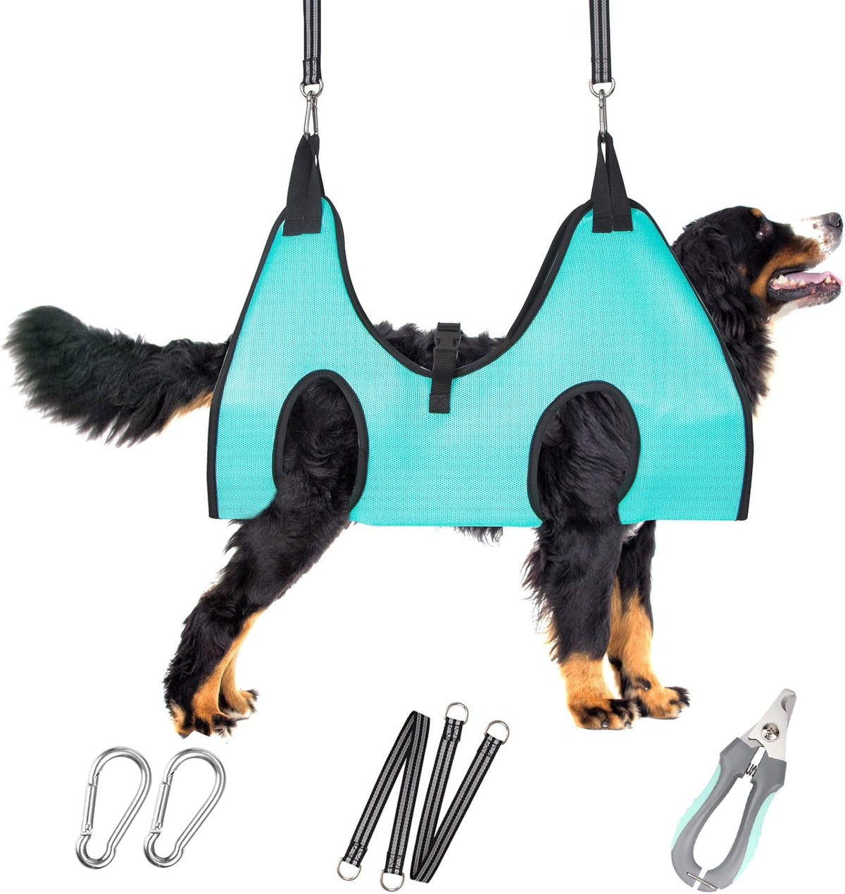Ateson Pet Grooming Hammock - XXL for Giant Dogs 120LB / Green