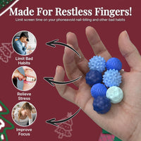 Magnetic Fidget Balls for Adults & Teens - Xmas-blue - image 2