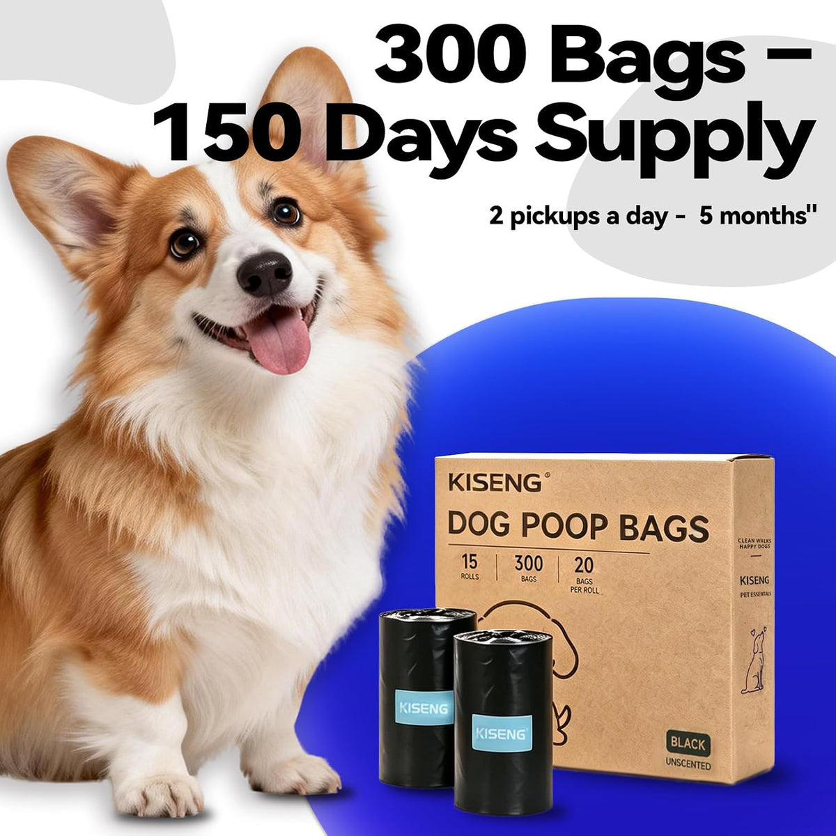 Dog Poop Bags 300 Count Leak Proof Easy Tear 15 Rolls Dog Waste Bags – Essentials for Dogs - image 4