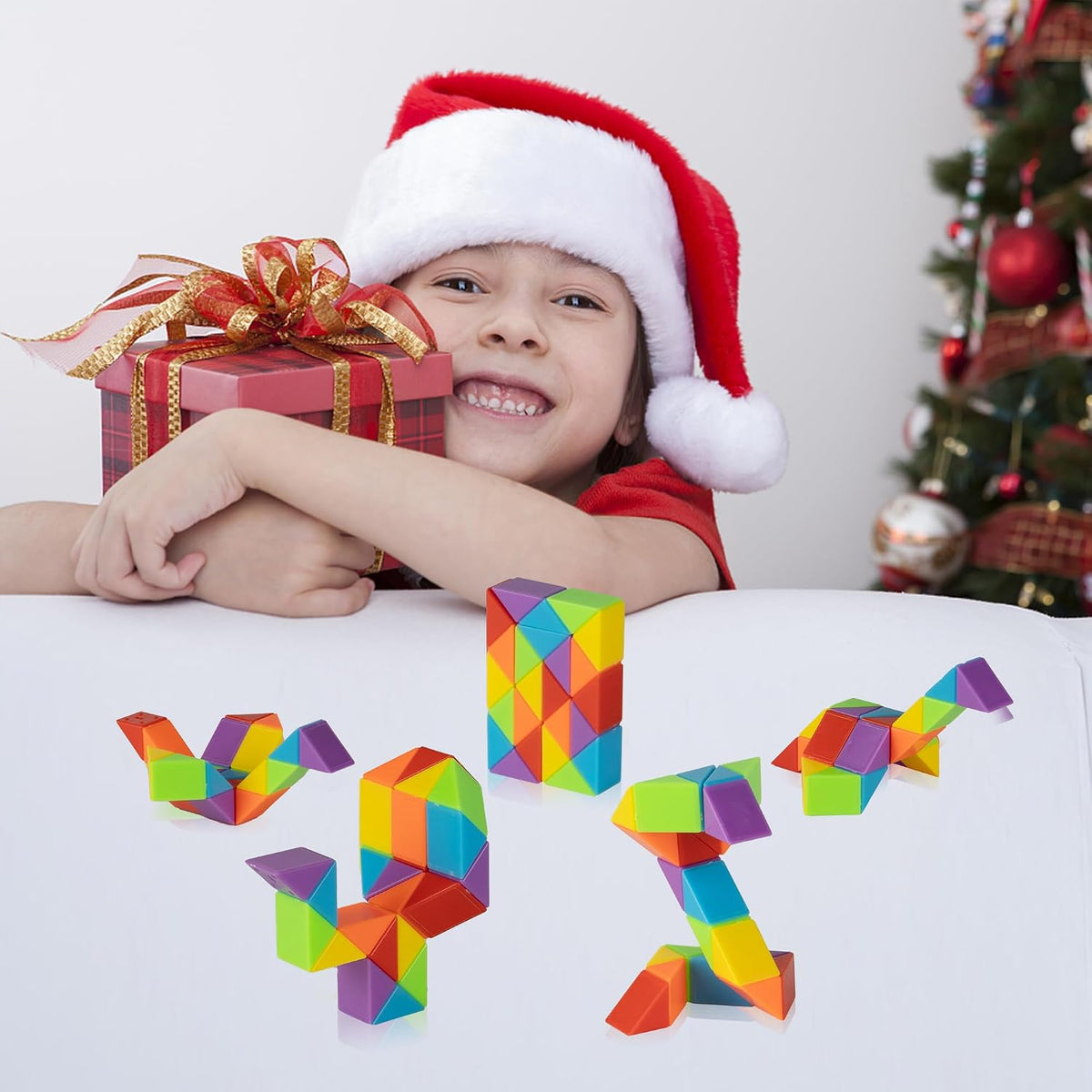 4 Pack Medium Snake Cube, Twist Puzzle Goodie Bags Fillers – Fun for Kids & Family - image 4