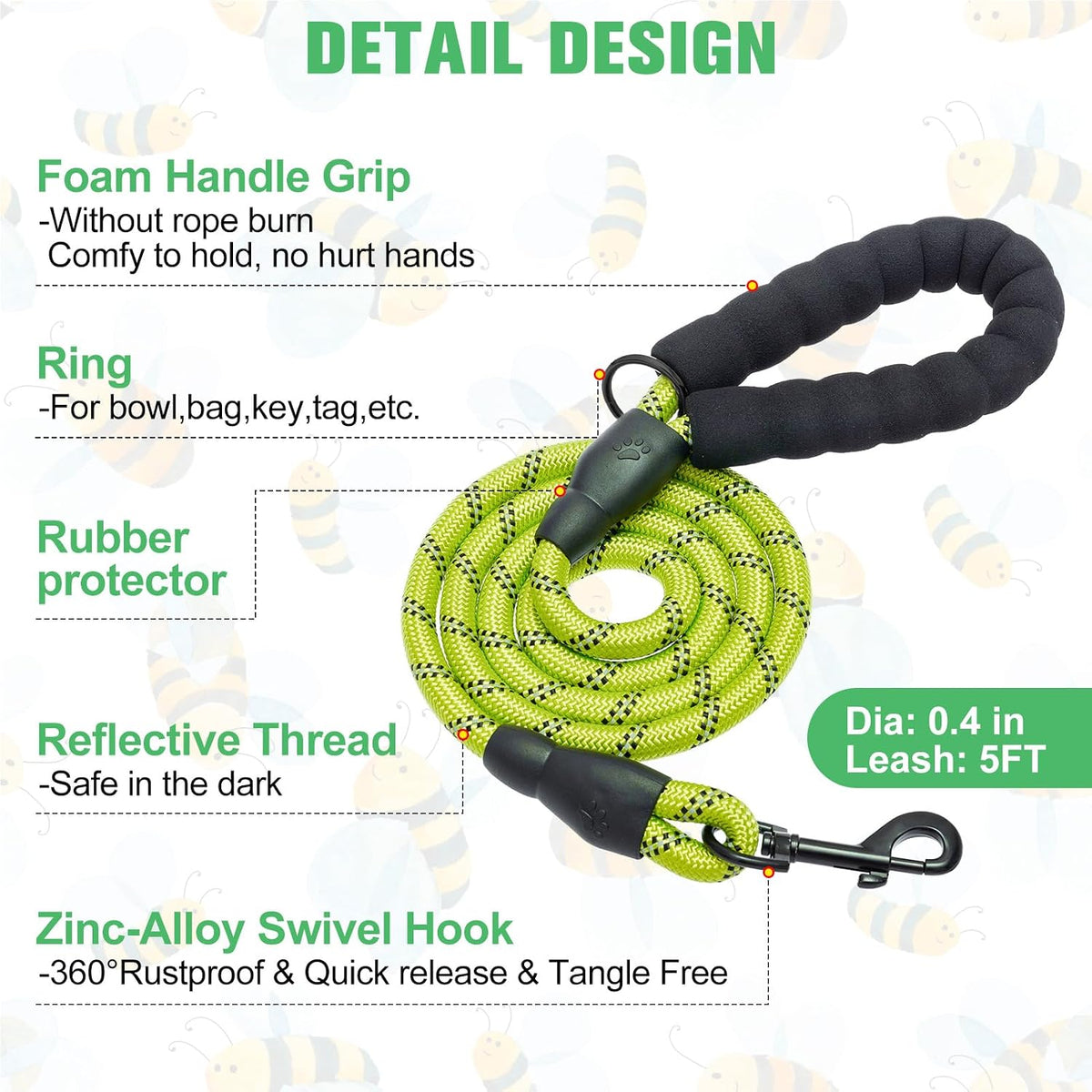 Small Dog Harness and Leash Set, No Pull Puppy Pet Vest, S - Small(Chest Girth 14.5" - 16") / Bee Pattern - image 4