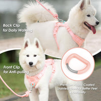 Sunraymascota No Pull Dog Harness for Medium Sized Dogs Puppy Vest - Light Pink / XS(Neck:11.8-16.5", Chest:14.2-19.7") - image 3