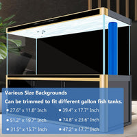 XCNO Black Aquarium Background Fish Tank Film, Static Cling - 31.5" x 15.7" In - image 2