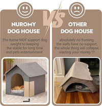 Indoor Dog House with Washable Plush Cushion,Large Size for Medium Dogs & Large Cats