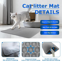 Cat Litter Mat, 30" x 22" Extra-Large - Gray / 47x28in - image 2