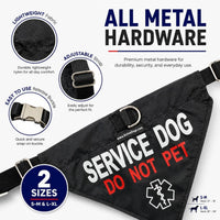 ActiveDogs Service Dog Bandana Collar, Do Not Pet - Sm/Med: 10" - 15" - image 3