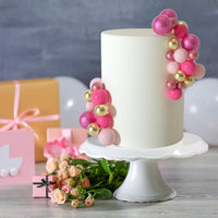 ASTARON 50 Pcs Ball Cake Topper Sticks Mini Balloons for Cake - Pink Series - image 4
