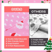 PAWCHIE Dog Bandanas Small Reversible Styles Pet Triangle Scarf Bibs - Christmas Style / Large - image 4