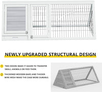 Quail Cages,Wooden Chicken Coop,Nesting Boxes for Chickens,Brooder Box Indoor Outdoor,A-Frame Poultry Duck House with Ventilating Wire Rabbit Hutch for Small Animals,Sold by Zyphorinth (Grey)