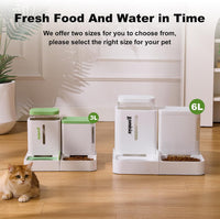 Automatic Cat Feeder, Gravity Cat Food Dispenser - 0.8 Gallon x 2 / Black - image 2
