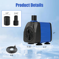 AQUANEAT Small Fountain Pump - 160 GPH - image 2