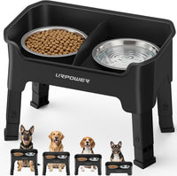 URPOWER Elevated Dog Bowls - Black / Medium