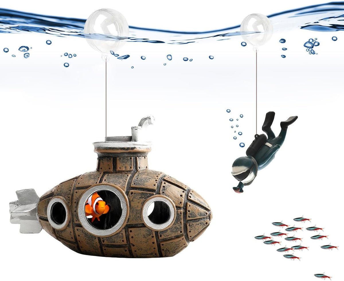 2-Pack Floating Little Diver - Brown Submarine&diver - image 4