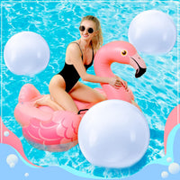 Sinmoe 12 pack white beach balls in 16 and 24 inch sizes, inflated - view 11