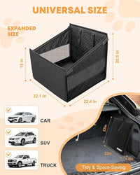 Kohree Dog Car Seat Cover for Small Dogs, Hard Bottom Dog Car Seat Cover for Back Seat with Upgraded PVC Pipe, Waterproof 900D Car Hammock for Dogs Pet Back Seat Extender for Cars SUV Truck-S