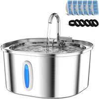 PEKTACO Cat Water Fountain - Small Window Cat Fountain + 6Pack Filters