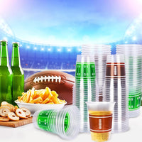 Gatherfun 100 Pcs 16oz Football Plastic Cups - football 50 PACK - image 3
