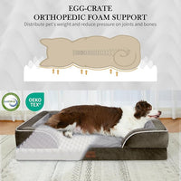Comfort Expression Jumbo Breed Dog Bed, Large Dog Bed for Extra Large Dogs, Waterproof Orthopedic Dogs Beds, PV Washable Sofa Beds with Removable Cover & Non-Slip Bottom(Jumbo,Dark Green)