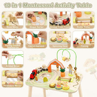 Vanplay 8 in 1 Wooden Activity Table - 10-In-1 Farm-themed - image 3