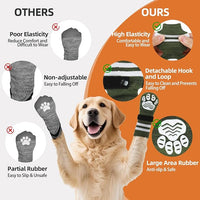 PUPTECK Non-slip Dog Socks to Prevent Licking Paws, Double Sides Dog Boots & Paw Protectors Booties Traction on Hardwood Floors Hot Pavement with Grippers, for Small Medium Large Senior Dogs, Green XL