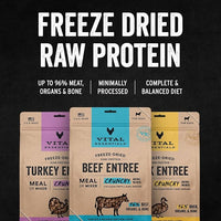 Vital Essentials Freeze-Dried Raw Beef Meal or Mixer Dog Food Crunchy Mini Nibs, 25 oz