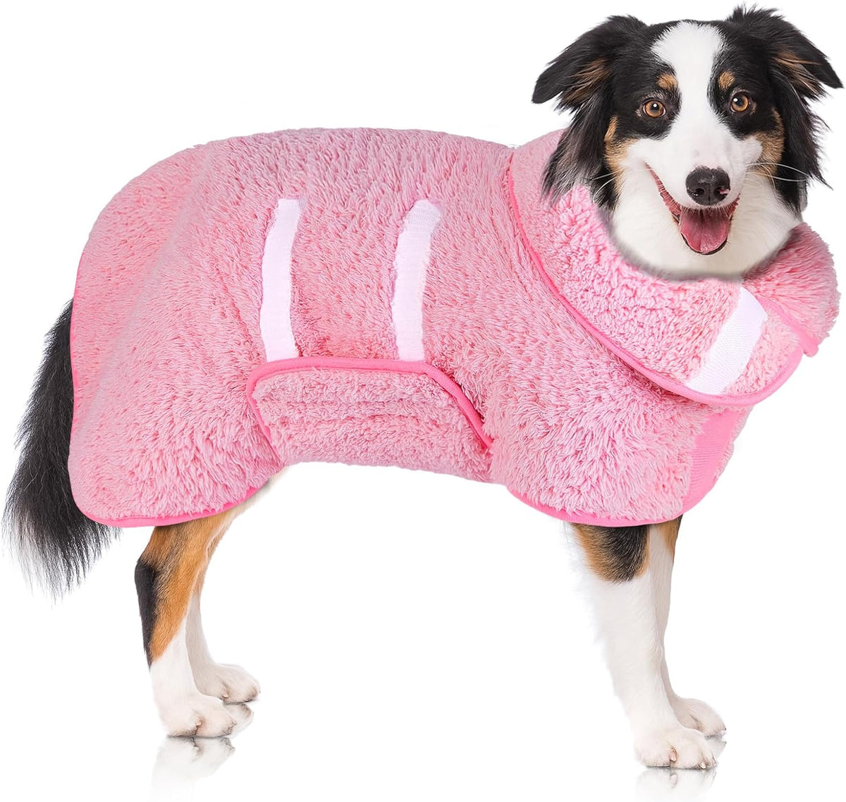Unicorn Catcher Dog Bathrobe Super Absorbent Quick Drying Robe - Large / Pink