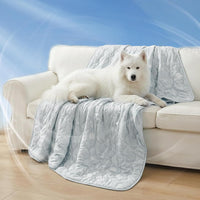 NWK Dog Cooling Blanket Q-Max>0.345 for Summer – Essentials for Dogs - Misty Gray / L (40''x 60'')