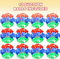 ArtCreativity 2 inch silicone suction cup balls in mixed colors, 12 pack - view 3