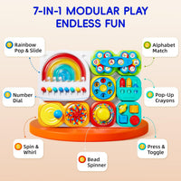 auby Busy Board 3.0 for toddlers with detachable colorful modules - view 3