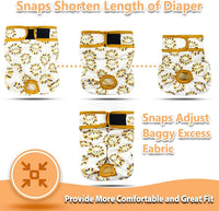 Langsprit Washable Female Dog Diapers - Medium / Rabbit, Owl, Lion - image 4