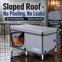 Outdoor Cat House Elevated - gray - image 2