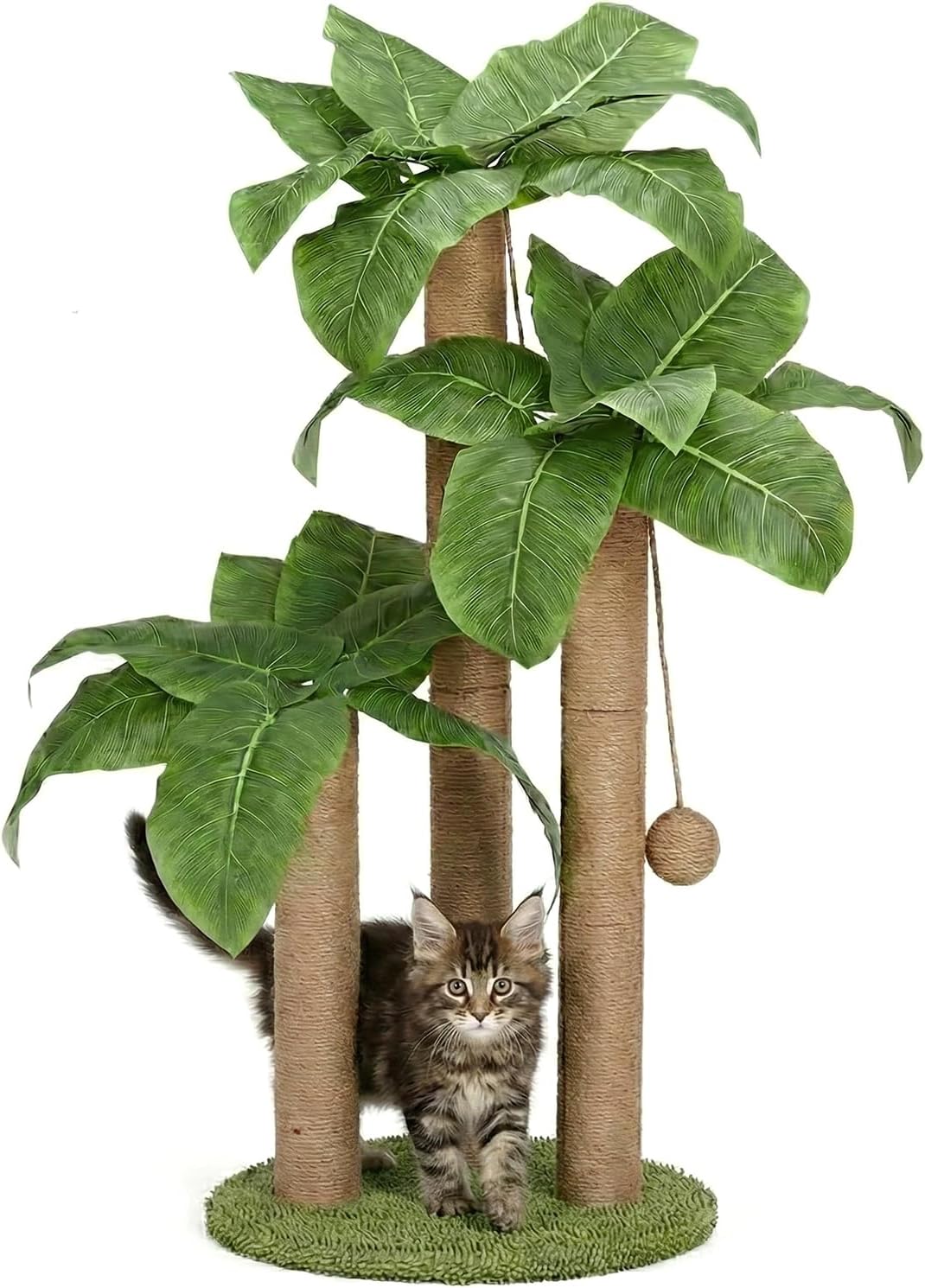 LEMONDA 31.5Inch Palm Tree Cat Scratching Post – Essentials for Cats - Banana Tree