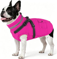 Dogcheer Dog Coat with Harness - Pink / Large(Chest:24.8"Back:16.9" Neck:17.7")