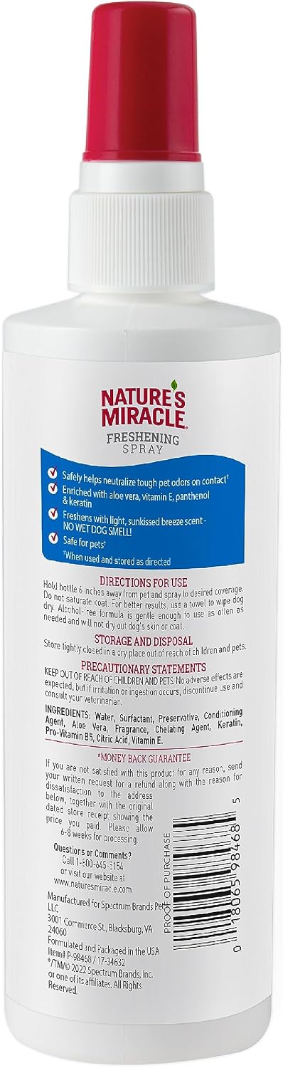Nature's Miracle Freshening Spray for Dogs - Sunkissed Breeze / 8 fl oz (Pack of 2) - image 2