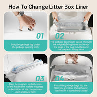 Automatic Litter Box, APP Control, 3 Rolls Litter Bag - image 2