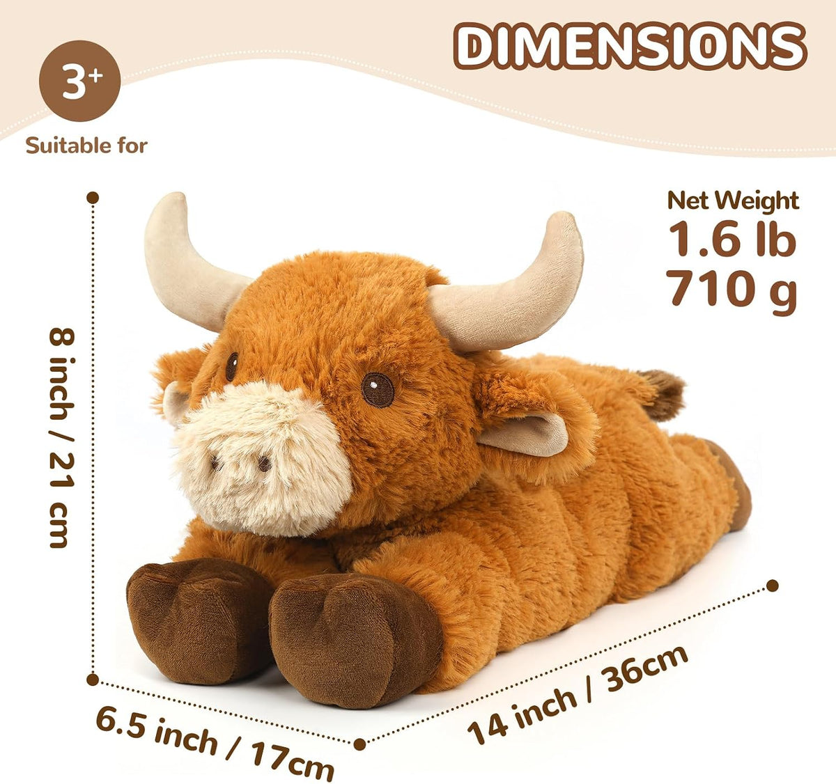 Highland Cow Stuffed Animals - Bull - image 3