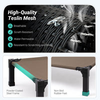 Elevated Outdoor Dog Bed, Raised Dog Bed with Steel Framed 42in – Essentials for Dogs - Brown / 42"L x 30"W x 8.5"H - image 2