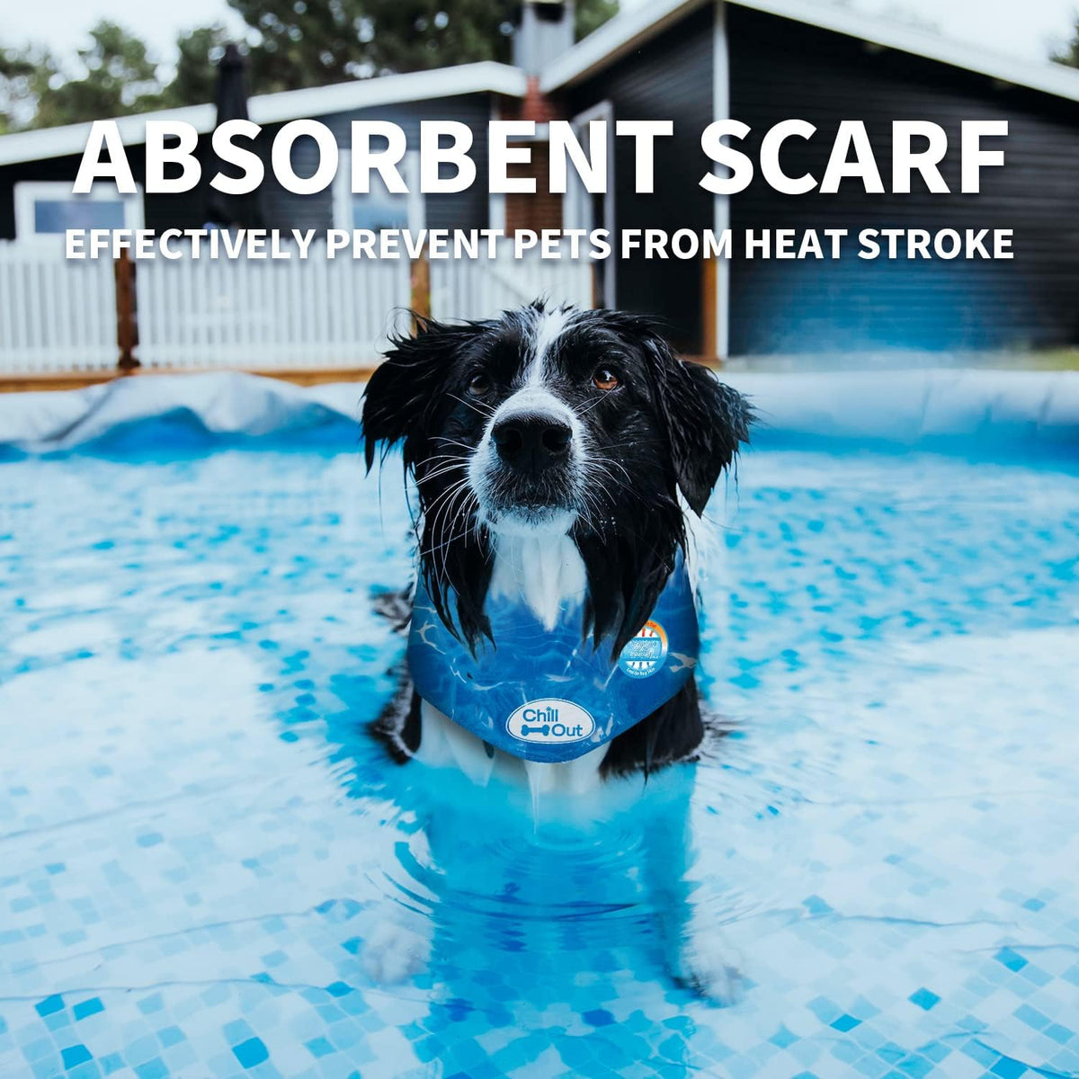 AFP Dog Cooling Bandana, Reusable Breathable Instant Cooling Neck Wrap for Medium Dog, Adjustable - M(Neck Girth 15-18.1 IN) - image 4