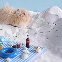 DR.DUDU Hamster Bath Sand, 6.6lb Dust Free Desert Sand or Potty Litter Sand for Hamster Chinchillas Gerbil Syrian Mice Small Animals (White, Flower Smell)