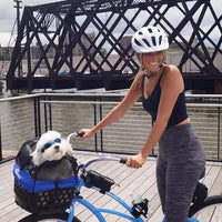 BiKASE Durable Dog Bike Basket & Carrier, Rear Mount Pet Basket for Bikes with Super Comfort Mat and Cover, Ideal for Small Dogs and Cats up to 12 lbs