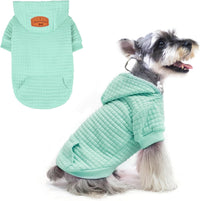Small Dog Hoodie,Warm Winter Dog Sweater with Pocket & Leash Hole – Essentials for Dogs - Mint Green / S (Back: 12",Chest: 16", Neck: 10")