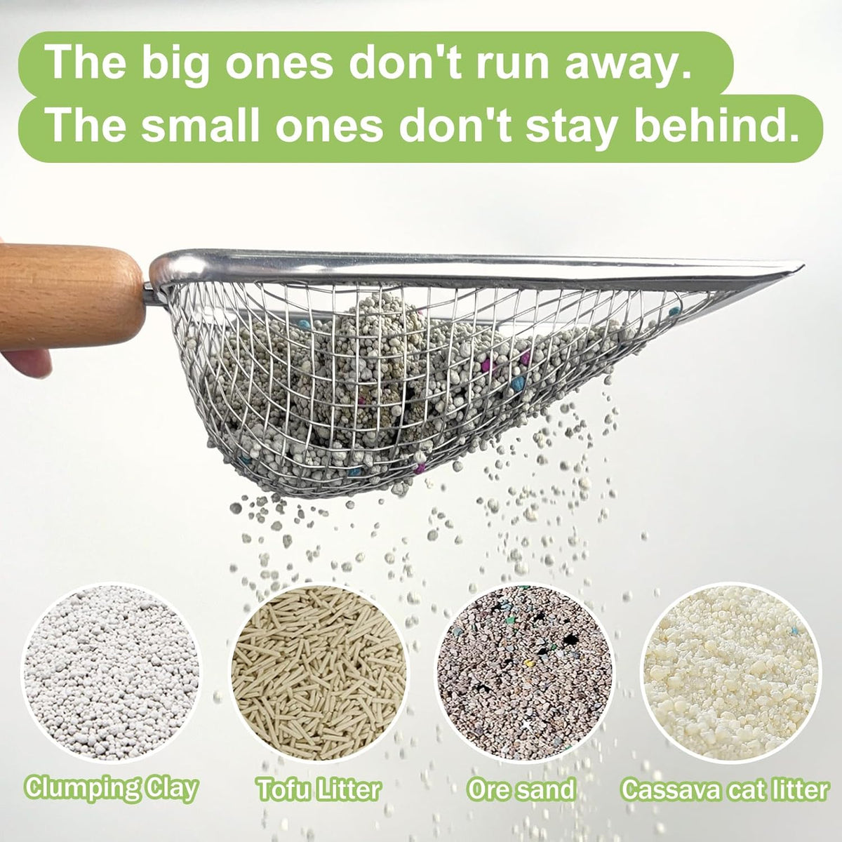 XBX Cat Litter Scoop with Holder, Metal Mesh Litter Scooper - image 2