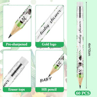 Tinlade 60 Pcs Baby Shower Pencils for Games, Mini Golf Pencil - Jungle Animals - image 2