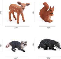 16PCS Forest Animals Baby Figures, Woodland Creatures Figurines - image 3