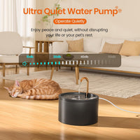 Ceramic Cat Water Fountain, All-Ceramic Body, Pure Copper Spout – Essentials for Cats - Black Cat Fountain + 3 Filters + 3 Sponges - image 3
