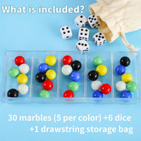 30 Wahoo Board Game Replacement Marbles 5 Each of 6 Colors - 0.63 inches - image 3