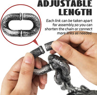 Bvrbaory 6 ft Halloween fake chain prop with rusty metallic finish - view 8